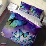 سرویس لحاف روتختی طرح پروانه ارغوانی