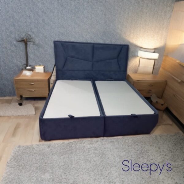 تخت باکس جکدار دونفره دوتیکه با تاج سی ان سی